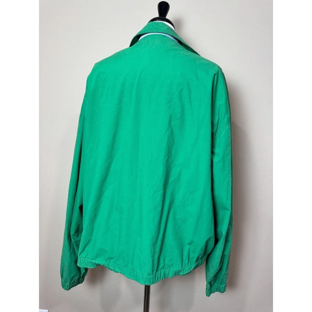Vintage Tommy Hilfiger‎ Green Windbreaker Jacket XL Crest Golf 90s
